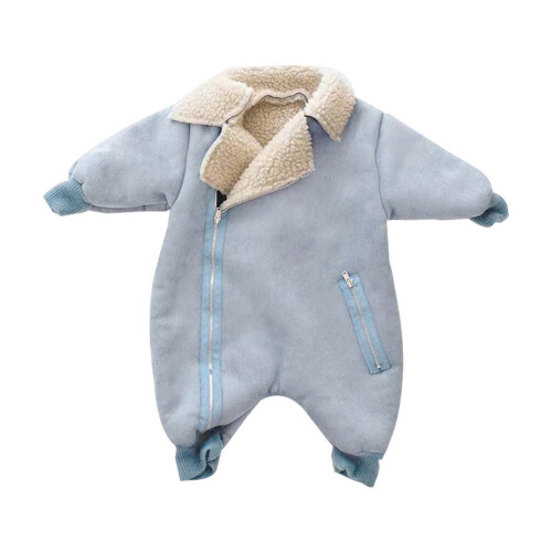 Winter Baby Romper Snowsuit Fuzzy Lining Unisex