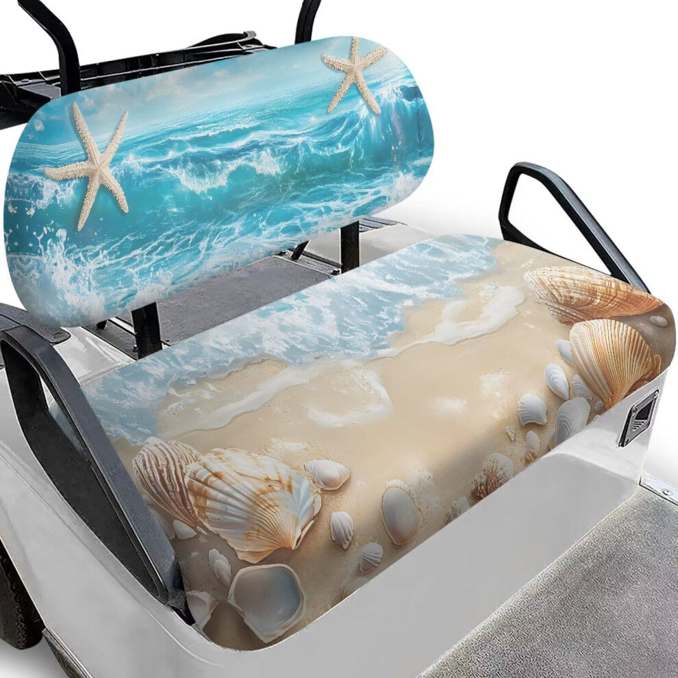 Golf Cart Seat Covers Beach Starfish Waterproof 2-Seater 901175027253
