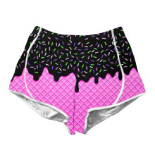 Toddler Girls Summer Shorts 3D Print Elastic Waist 3-4 Years