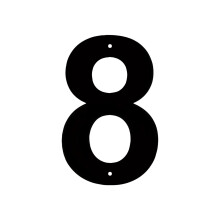 House Numbers Black Metal 8-Pack Zinc Alloy 7.87 Inch