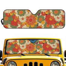 Foldable Hippie Flower Windshield Sun Shade for Jeep