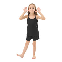 Girls 2-Piece Tank Top and Shorts Set Silk Satin Summer