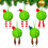 Hellgrüne, flauschige Weihnachtskugel, 6 cm 1