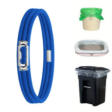 Adjustable Elastic Trash Can Band Sky Blue 1 Pc