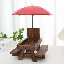 Solid Wood Outdoor Hanging Feeder for Squirrels and Birds