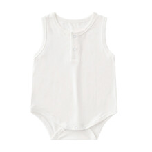 Sleeveless Bodysuit Rayon from Bamboo White 12-18 Months