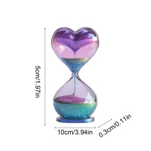 Purple Heart-Shaped Acrylic Rotating Sign Ornament