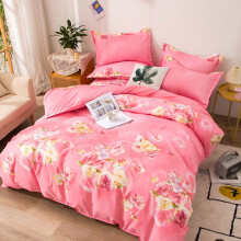 Soft King Size Duvet Cover Set with Zipper 4PCS