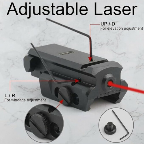 Kompaktes Laserzielgerät für 20-mm-Schienen, roter, blauer oder grüner Strahl, USB-aufladbar oder mit Knopfzelle, einfache Klemmbefest 2