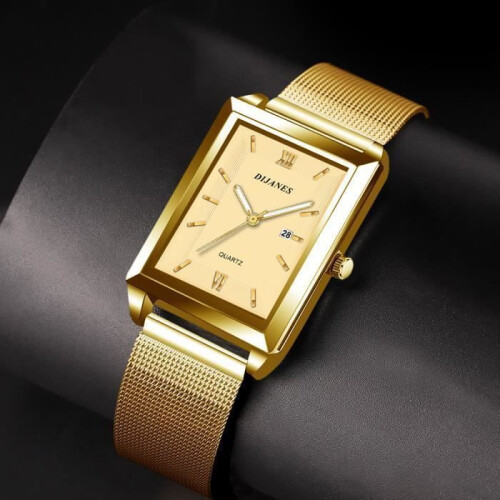 Elegant dame quartz armbåndsur, modedesign, ideel gave til bryllupsdag og jul 2
