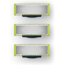 Erstatningsblader for trimmer og barbermaskin, 3-pakning, presisjonskutting, kompatibel med QP230/50, slitesterkt rustfritt stål