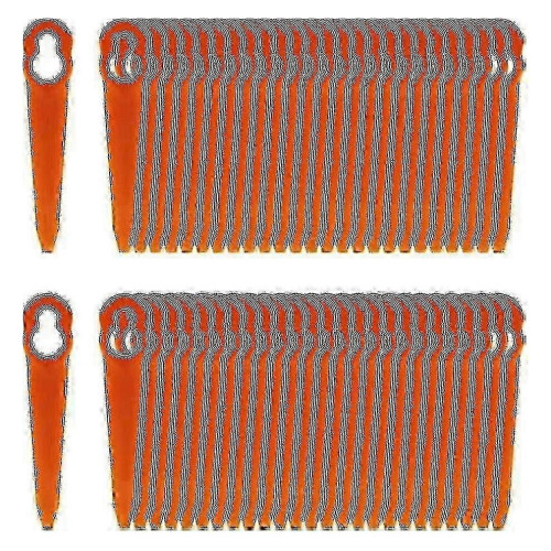 PolyCut gresstrimmerblader, 100-pakning slitesterke plastutskiftningskniver for plentrimmere
