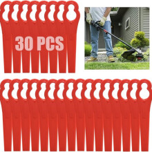 30-pakning plastgresstrimmerblader 83 mm trådløs trimmer reserveklippeblader kompatible med Einhel