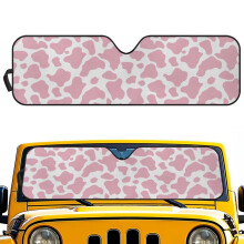 Pink Cow Print Windshield Sun Shade for Jeep Wrangler TJ JK
