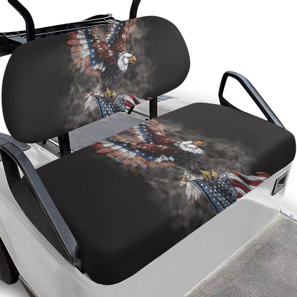 Flying Eagle American Flag Golf Cart Seat Covers Vinyl 901175024658