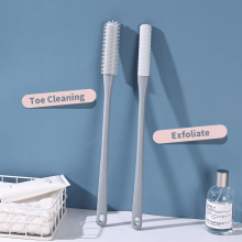 Toe Seam Massage Brush Soft Rubber Foot File with Long