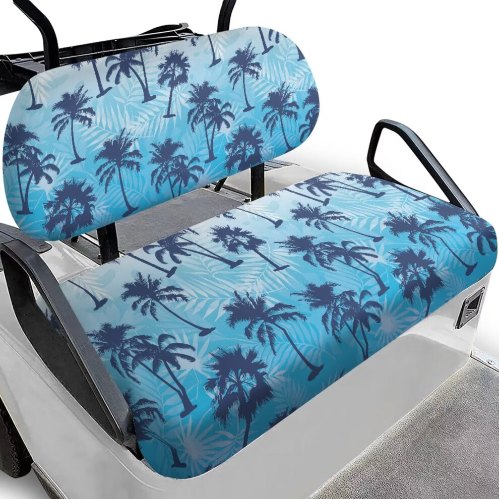 Palm Tree Golf Cart Seat Covers For Ezgo Txt/Rxv And Blue 901175027208