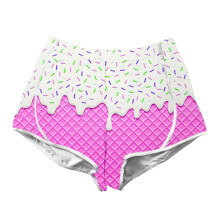 Toddler Girls Summer Shorts 3D Print Elastic Waist 3-4 Years