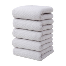 Hand Towel Set Ringspun Cotton 4-Pc Gray 14x30 inch
