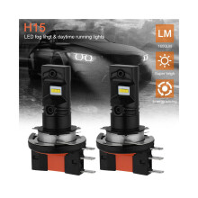x żarówki reflektorowe LED H15, Canbus, światła drogowe DRL, CSP 120 W, 10 V-30 V, 60 W na żarówkę, zestaw lamp samochodowych
