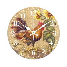 Horloge murale Coq Tournesol Ă piles