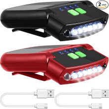 Lanternă LED cu clips, reîncărcabilă prin USB, impermeabilă, pentru pescuit, camping și lucru hands-free