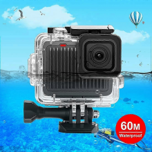Carcasă impermeabilă GoPro HERO 4K 2024 pentru HERO 4K cu sistem de montare de bază, cataramă și șurub (carcasă transparentă) - 60m