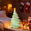 Ceramic Christmas Tree Ornament Green Mini House 1 pc 1