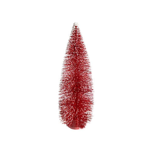Christmas miniature pine tree tabletop decoration red