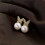 Glittering Pearl Dangle Earrings for Women 2