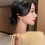 Glittering Pearl Dangle Earrings for Women 4