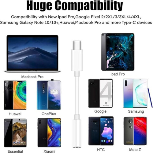 Προσαρμογέας ακουστικών USB C σε 3,5 mm για iPhone 17, Samsung Galaxy, Pixel και iPad Pro, Μετατροπ 2