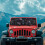 Floral Skull Windshield Sun Shade for Jeep Wrangler 3