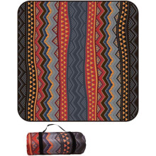 Vattentät sandtät strandmatta, polyester, stor 200 x 200 cm för picknick, camping och parkbruk