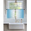 Light Blue White Gradient Sheer Curtains 52x54 Rod Pocket 3