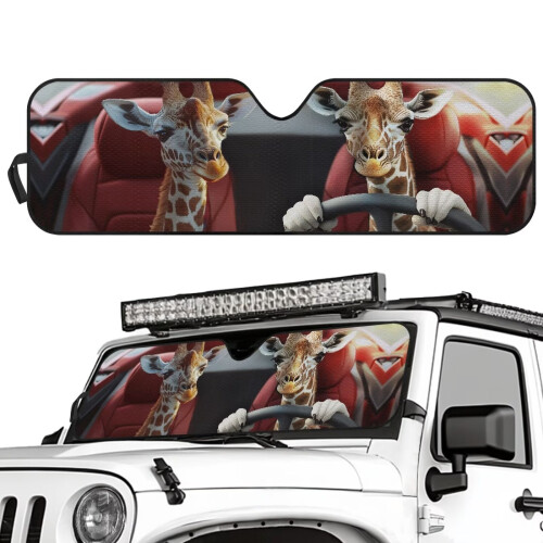 Giraffe Windshield Sunshade for Jeep Wrangler Compass 1