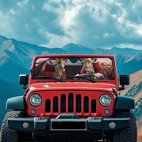 Giraffe Windshield Sunshade for Jeep Wrangler Compass 2