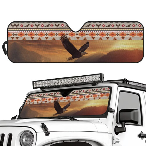 Aztec Eagle Windshield Sun Shade for Jeep JK JL JT 1