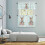 Easter Rabbit Kitchen Curtains Set Watercolor Bunny Floral 6