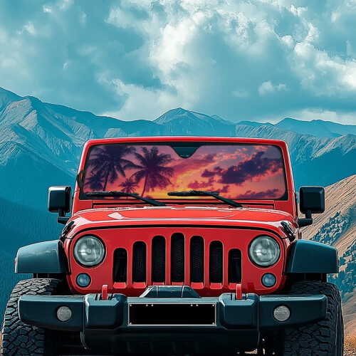 Foldable Windshield Sunshade for Jeep Wrangler Gladiator 2
