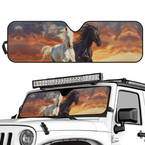 Cool Horse Windshield Sun Shade UV Heat Protection 1