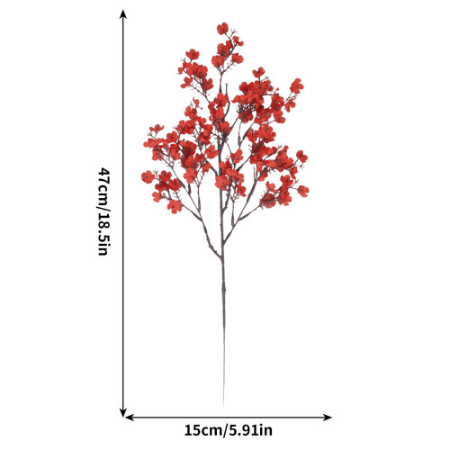 Branches de fleurs de pêcher séchées de style zen pour la décoration intérieure 1