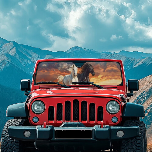 Cool Horse Windshield Sun Shade UV Heat Protection 2