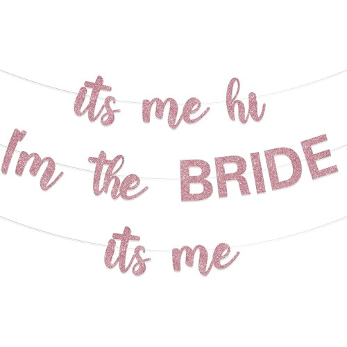 Ροζ Χρυσό Μπαλέτο Bachelorette Είμαι Εγώ Γεια σου, είμαι η Νύφη1