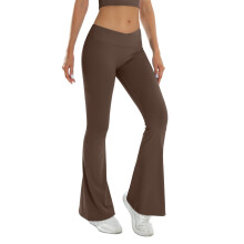 Damen-Yoga-Leggings mit hohem Bund und ausgestelltem Bein