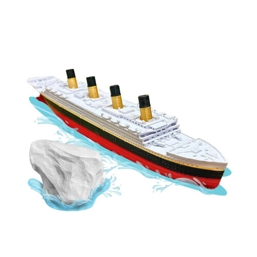 Ρεαλιστικό παιχνίδι μπάνιου και πισίνας Titanic, ιστορικά ακριβές εύθραυστο κάλ 1