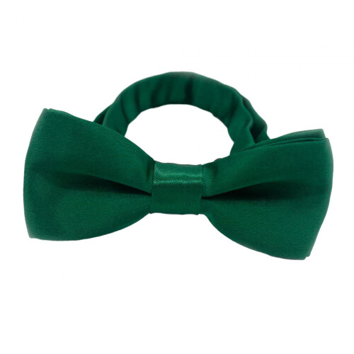 Verstellbare, vorgebundene Kinderfliege, dunkelgrün, Polyester