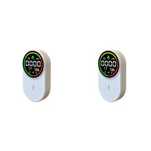 2X CO Combustible Gas Temperature and Humidity 4-in-1 Gas Detector Household Strong Carbon Monoxide Alarm US PLUG