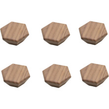 Maniglie per mobili in legno di faggio esagonali, 40 mm, 6 pezzi