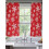 Snowflake Sheer Curtains Red White 52x72 in Light Filtering 2